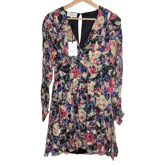 New Women’s Berenice Rayan Gold Print Short Dress Size 36/Small - Picture 2 of 12